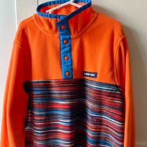 Lands End Kids Heritage Fleece Pullover Size M (10-12)